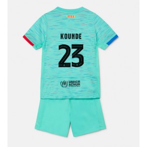Barcelona Jules Kounde #23 Dětské Alternativní dres komplet 2023-24 Krátký Rukáv (+ trenýrky)